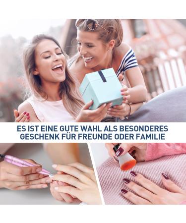 Portable Electric Nail Drill Kit - 20 000 RPM Nail Cutter for Acrylic Gel - Manicure & Pedicure Essentials in Pink - Buy Online on GoSupps.com