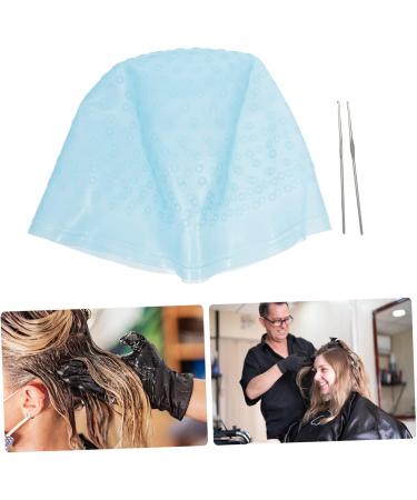 1 Set Hair Color Highlighter Cap Salon Hair Coloring Dye Cap Hair Bleaching Kit Hair Bleaching Cap Color Hair Dye Hair Coloring Caps Colored Hat Crochet Stainless Steel Clamshell 22X16X1CM blue - Buy Online on GoSupps.com