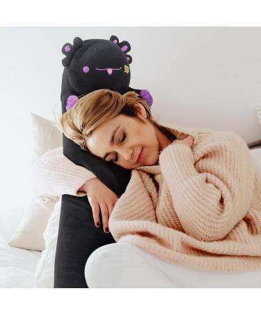 Mewaii 36in Black Axolotl Plush Pillow - Cute and Squishy Stuffed Animal Toy for Kids | 36inch/90cm Long Body - Buy Online on GoSupps.com