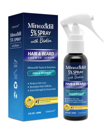 Hair & Beard Growth Serum Spray Hair Loss Treatment with 5% Minoxidil for Men and Women Hair Regrowth