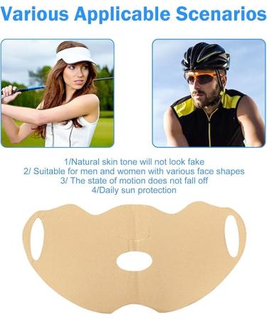Golf Sunscreen Patch UV Protection Mask for Face Care - Pack of 5 - Buy Online on GoSupps.com