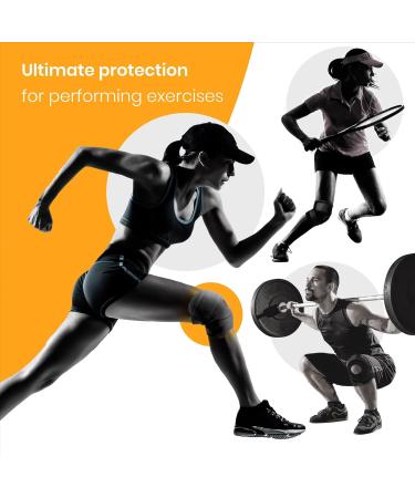Compression Knee Brace for Running | Knee Support for Men & Women | Sports Knee Stabilizer for Meniscus Tear ACL Arthritis & Joint Pain Relief - Buy Online on GoSupps.com