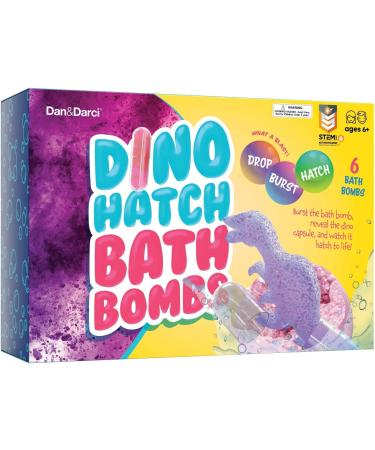 Dino Hatch Bath Bombs for Kids | Surprise Dino Capsule Inside | Educational Learning Cards | Kids Bath Bombs & Toys for Girls & Boys - Buy Online on GoSupps.com