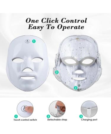 Led Face Masque Care 7 Color LED Light Care Masque | LED Beauty Masque Light Facial Care Rechargeable Skin Care Tool - Buy Online on GoSupps.com
