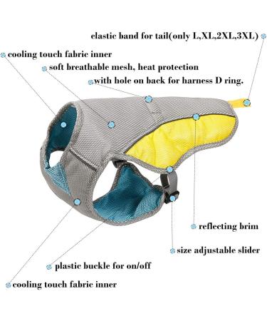 Tineer Pet Cooling Vest for Dogs - Reflective Summer Jacket for Small & Medium Dogs | Ideal for Hiking & Sports (M) - Buy Online on GoSupps.com
