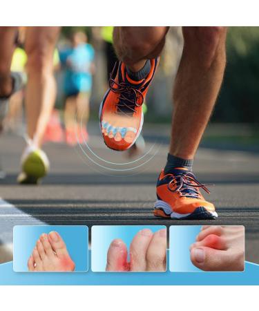 Bukihome 8 PCS Toe Separators & Bunion Corrector - Toe Spacers for Overlapping Toes - Relieve Bunion Pain - for Women & Men - 8flash Blue - Buy Online on GoSupps.com