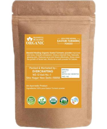 Blessfull Healing Organic 100% Pure Natural Kasturi Turmeric Powder | 100 Gram / 3.52 oz Pack Of 2 - Buy Online on GoSupps.com