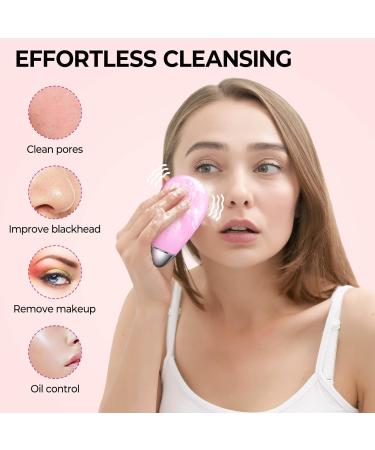 Face Cleansing Brush Mini Silicone Face Scrubber Ipx7 Waterproof Rechargeable for Deep Cleansing Exfoliating and Vibrating Massaging (Pink) - Buy Online on GoSupps.com
