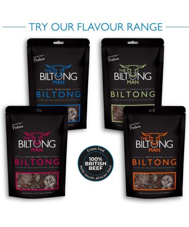 The Biltong Man Droewors Sticks - High Protein Keto-Friendly South African Beef Sausage 500g - Buy Online on GoSupps.com
