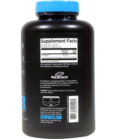 Kre-Alkalyn EFX 240 Capsules by EFX Sports - Enhanced pH-Correct Creatine Formula - Buy Online on GoSupps.com