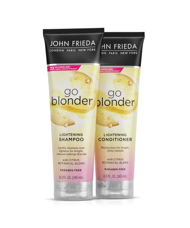 Sheer Blonde Go Blonder Shampoo and Conditioner Set for Blonde Hair Lightening Shampoo and Conditioner with Citrus and Chamomile featuring our BlondMend Technology 8.3 oz (2 Pack) SHAMPOO + CONDITIONER - Buy Online on GoSupps.com
