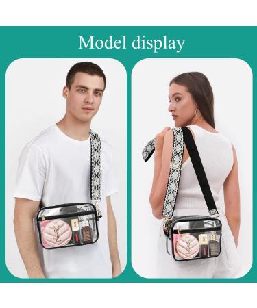 Upifen Transparent Stadium Bag for Women - Waterproof Crossbody Shoulder Bag with Adjustable Straps - Buy Online on GoSupps.com