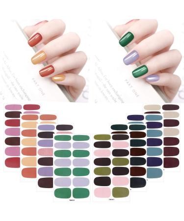 MWoot 8 Sheet Monochrome Nail Stickers with Files | DIY Nail Art & Fashion Decor | Self-Adhesive Manicure Stickers - Buy Online on GoSupps.com