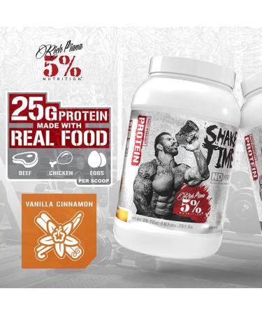 5% Nutrition Shake Time | 26G Animal-Based Protein Drink | Grass-Fed Beef, Chicken, Whole Egg | No Sugar, Dairy, or Soy (Vanilla Cinnamon) - Buy Online on GoSupps.com