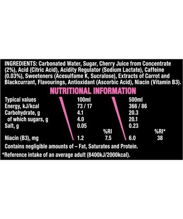 Lucozade Energy | Lucozade Alert Cherry 6x4x500ml- can High Caffeine Energy Drink Naturally-sourced caffeine Great Taste Contains vitamin B3 to help reduce tiredness Fully recyclable - Buy Online on GoSupps.com