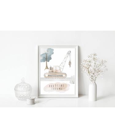 Double Critical Lemmami Stationery 3er Set Murals - Children's Room Baby Room Poster Pictures DIN A3 - Excavator Construction Site Decor - Buy Online on GoSupps.com
