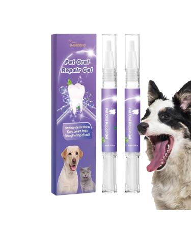 6 Pcs Pet Oral Repair Gel - Dog Bad Breath Eliminator Gel - Pet Oral Repair Without Brushing - Natural Pet Teeth Care Solution for Cat Dog