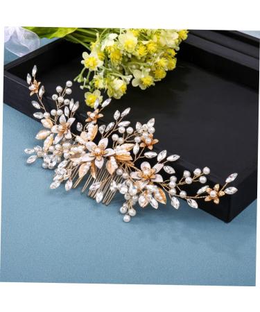 FRCOLOR Headgear Wedding Headpiece Bridal Hair Comb Pearl Flower Hair Comb Unique Hair Comb Tiara Bridal Headpieces Bridal Hair Accessories Bride Hair Comb Bridal Hair Decor Metal - Buy Online on GoSupps.com