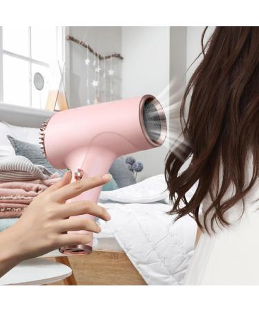 MERIGLARE Portable Hair Dryer Hairdryer Adjustable Hot and Cold Settings Hair Care Dryer Blow Dryer for Dorm Salon Home Hotel Pink - Buy Online on GoSupps.com