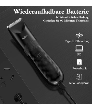 Buy Kibiy Electric Body Razor for Men - IPX7 Waterproof Trimmer with Ceramic Blade & LED Light - Perfect for Intimate Grooming - Buy Online on GoSupps.com