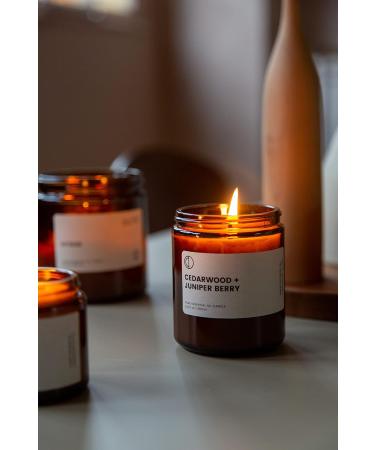 OCT Cedarwood + Juniper Scented Candle | 250ml Soy Wax & Essential Oils for Relaxation - Buy Online on GoSupps.com