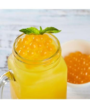 Tanoshiya Mango Popping Boba Pearls for Bubble Tea Dessert Toppings Cocktails - 1.3KG (Pack of 6) - Buy Online on GoSupps.com