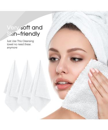 12 Pack Microfiber Face Wash Cloths - Soft, Fast Drying Makeup Remover & Cleansing Towels (12x12 Inch, White) - Buy Online on GoSupps.com