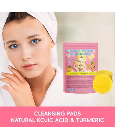 Turmeric Kojic Acid Cleansing Pads - Brightening & Exfoliating Face Pads for Dark Spots (40pcs) | 2024 New Glow Renewal Formula - Buy Online on GoSupps.com