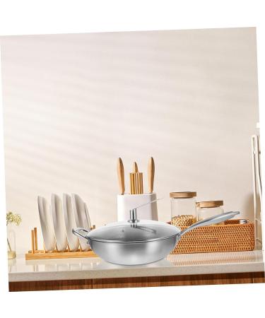 OUNONA Honeycomb Wok Non Stick Cooking Utensils Griddle Baking Pans Roasting Pan Non Stick Fry Pan Work on Induction Stove Wok Non Stick Wok Stainless Steel Handle Chinese Style - Buy Online on GoSupps.com