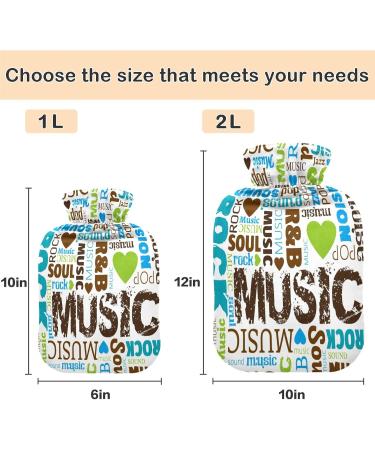 Buy Naanle Music Hot Water Bottle 1L Heat & Cold Therapy for Pain Relief | Transparent Bag Hand & Foot Warmer - Buy Online on GoSupps.com