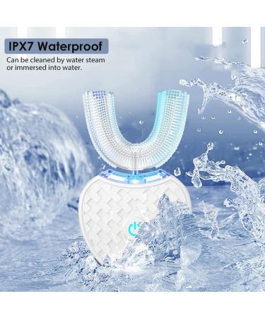 Ultrasound Toothbrush for Adults - 360 Whitening Electric Toothbrush with Timer & Wireless Charging (No Toothpaste Needed) - Buy Online on GoSupps.com