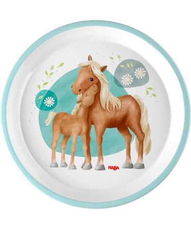 HABA 305700 - Children's plate horses 1 piece grey 1 piece (1 pack) plate