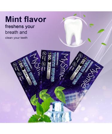 Buy MySmile Teeth Wipes - 100pcs Mint Flavor Deep Cleaning Oral Brush Ups for Fresh Breath & Teeth Care - Buy Online on GoSupps.com