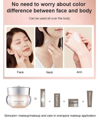 GIRLVYAN Revitalizing Tone-Up Cream - 4 in 1 Moisturizing Makeup Primer & Foundation for Face Neck & Arm - Waterproof & Sweatproof - Shop Internationally - Buy Online on GoSupps.com