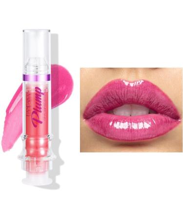 Chili Extract Plumping Lip Oil - Clear Pink Instant Plumper Gloss for Day & Night Hydration (03#) - Buy Online on GoSupps.com