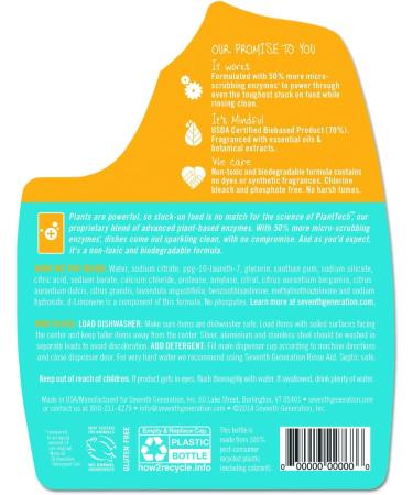 Seventh Generation Ultra Power Plus Auto Dish Gel - Fresh Citrus Scent 65 Oz | Eco-Friendly Dishwashing Solution | International Shipping Available - Buy Online on GoSupps.com