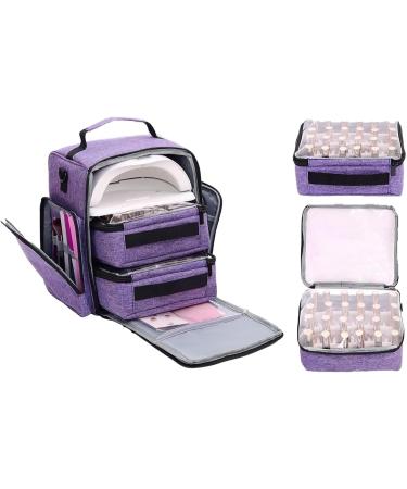 Nail Polish Box Double-Layer Manicure Organizer 2 Removable Storage Boxes Nail Lacquer Pouch Scratch-Resistant Nail Polish Tote with Soft Padding Inside Safeguards for Travel - Buy Online on GoSupps.com