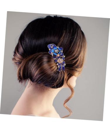Angoily Crystal Diamond Hair Comb Zapatilla De Mujer Bride Slippers for Wedding Day Hair Comb Clips for Women Hair Combs for Women Blue Hair Slides Miss Prom Zinc Alloy Hairpin - Buy Online on GoSupps.com