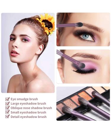 MSQ 5-Piece Eyeshadow Brush Set - Makeup Brushes for Blending Highlighter & Concealer - Includes Bag - Perfect for International Shipping - Buy Online on GoSupps.com