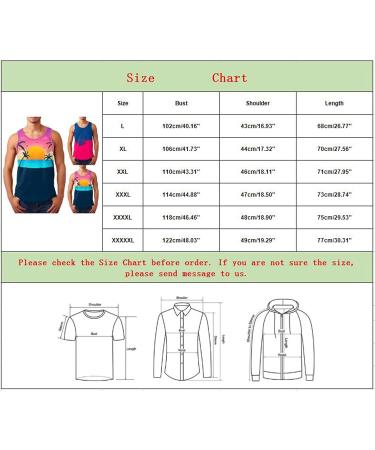 Men's Hawaiian Print Tank Top - XX-Large Blue | Sleeveless Summer Vacation Shirt - Buy Online on GoSupps.com