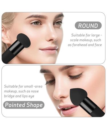 Buy Sibba 3-Piece Make-Up Sponge Set | Beauty Blender for Flawless Foundation & Concealer | Mini Angle Brush | Black - Buy Online on GoSupps.com