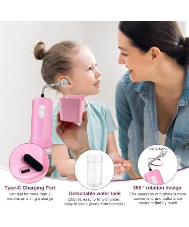 Ear Wax Removal Electric Ear Irrigation Flushing System Water Powered Ear Cleaner with 4 Pressure Modes 6 Reusable Replacement Tips Safe and Effective Ear Cleaning Tool for Adults (Pink) - Buy Online on GoSupps.com