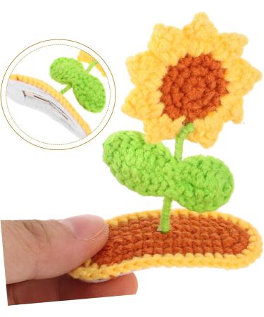 FRCOLOR Flower Clips for Women Decorative Hair Pin Sunflower Hair Clip Aesthetic Hair Accessories Boho Hair Accessories Hair Clips Cute Hair Clip Handmade Accessories Yarn Iron Child - Buy Online on GoSupps.com