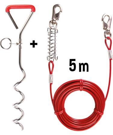 Schecker Bully Walking Leash - 5m with 40cm Mooring Stake | Durable & Reliable International Shipping - Buy Online on GoSupps.com