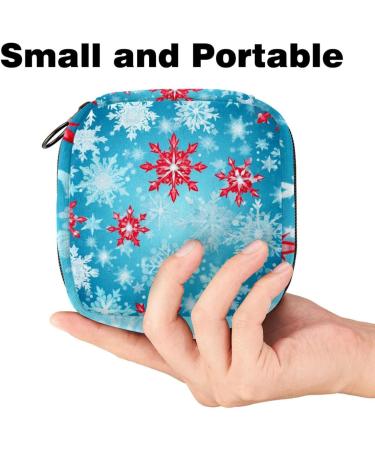 Muoooum Merry Christmas Pattern Women's Menstrual Cup & Silent Pad Holder | Perfect for Women & Teen Girls | Color 8 4.7x6.6x6.6 in - Buy Online on GoSupps.com