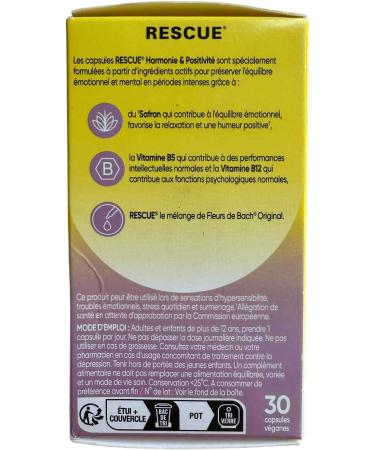  RESCUE Rescue harmony and positivity 30 capsules - Buy Online on GoSupps.com
