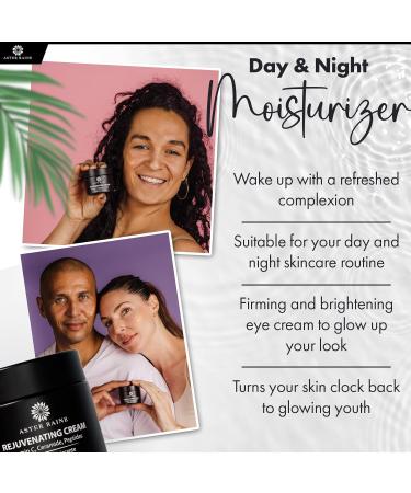 Aster Raine Rejuvenating Cream - Face Moisturizer Anti Aging for Women and Men with Astaxanthin Vitamin C Ceramide Peptides - Day & Night Cream for Eyes - Hydrating Facial Cream for Dry Skin - 1oz - Buy Online on GoSupps.com