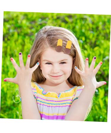 FRCOLOR 5 Pairs geometric hairpin hair clips snap square hair snap hair barrettes geometric hair clips glitter snap hair clips girl bang clips rhinestone hair side clip resin round child - Buy Online on GoSupps.com