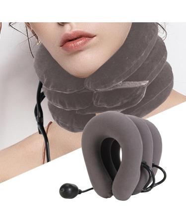 Kokiya 3 Layer Neck Stretcher Neck Cervical Collar Inflatable Portable Personal Use Traction Equipment for Office Car Travel Adults grey - Buy Online on GoSupps.com