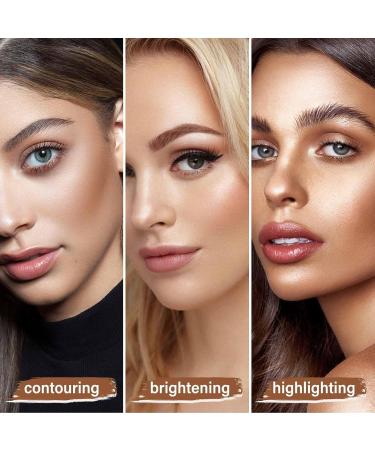 Boobeen 6 Colors Cream Contour Makeup Palette | Highlighter & Bronzer Kit with Mirror & Brush | Waterproof Concealer for Women - Buy Online on GoSupps.com